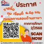 ประกาศรายชื่อผู้ได้รับทุนเรียนดี 4.00_2_68